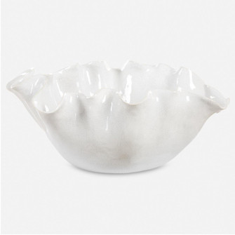Uttermost Ruffle White Bloom Bowl (85|18184)