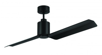 Sleek 56'' 2-Blade Indoor/Outdoor (Wet) Ceiling Fan in Flat Black w/ Flat Black Blades; Not Light (20|SLK56FB2)