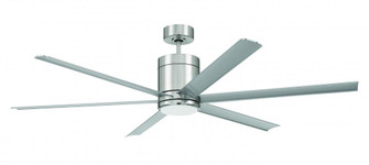Tate 65'' 6-Blade Ceiling Fan in Brushed Polished Nickel w/ Brushed Nickel Blades; Light Kit Incl (20|TTE65BNK6)