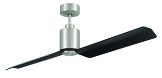 Sleek 56'' 2-Blade Ceiling Fan in Brushed Polished Nickel w/ Flat Black Blades; Not Light Kit Ada (20|SLK56BNK2)