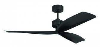 Rafiki 52'' 3-Blade Indoor/Outdoor (Damp) Ceiling Fan in Flat Black w/ Flat Black Blades; Not Lig (20|RFK52FB3)