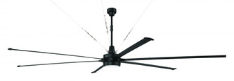 Prost 144'' 6-Blade Indoor/Outdoor (Damp) Ceiling Fan in Flat Black w/ Flat Black Blades; Light K (20|PRT144FB6)