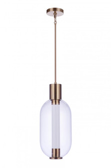 Holmes 1 Light LED Pendant in Satin Brass (20|P996SB-LED)