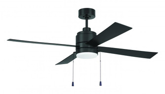 Outdoor McCoy 52'' 4-Blade Indoor/Outdoor (Wet) Ceiling Fan w/ Pull Chain in Flat Black w/ Flat B (20|OMCY52FB4-PC)
