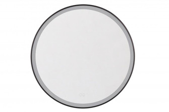 Ross 32'' Framed Round Front Lit LED Mirror, Defogger & Dimmer, 3000-5000K, in Flat Black (20|MIR3201CL-FB3C)