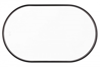Rachel 24''x 40'' Framed Oval Edge Lit LED Mirror, Defogger & Dimmer, 3000-5000K, in Flat Blac (20|MIR2405OVL-FB3C)