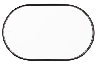 Rachel 24''x 40'' Framed Oval Edge Lit LED Mirror, Defogger & Dimmer, 3000-5000K, in Flat Blac (20|MIR2405OVL-FB3C)