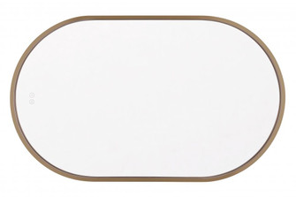 Rachel 24''x 40'' Framed Oval Edge Lit LED Mirror, Defogger & Dimmer, 3000-5000K, in Satin Bra (20|MIR2405OVL-SB3C)