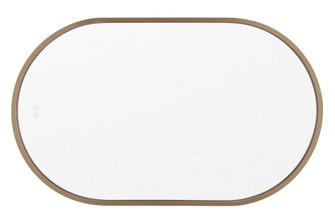 Rachel 24''x 40'' Framed Oval Edge Lit LED Mirror, Defogger & Dimmer, 3000-5000K, in Satin Bra (20|MIR2405OVL-SB3C)