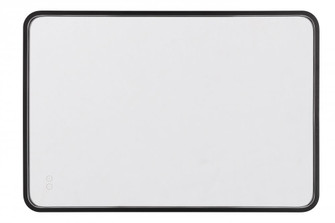 Monica 24''x 36'' Framed Rounded Rectangular Edge Lit LED Mirror, Defogger & Dimmer, 3000-5000 (20|MIR2403RRT-FB3C)