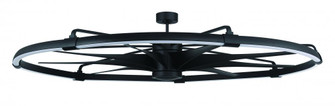Axel 80'' 9-Blade Ceiling Fan in Flat Black w/ Flat Black Blades; Integrated Light Kit (20|AXL80FB9)