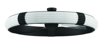 Cipriani 57'' 4-Blade Ceiling Fan in Flat Black w/ Clear Acrylic Blades; Integrated Light Kit (20|CPN57FB4)