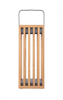 Teak Solar LED Outdoor Rechargeable Table Lamp in Teak/Textured Grey (20|86298TKTG-OTR)