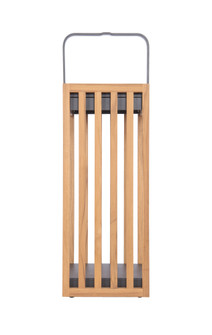 Teak Solar LED Outdoor Rechargeable Table Lamp in Teak/Textured Grey (20|86298TKTG-OTR)