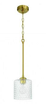 Claire 1 Light Mini Pendant in Satin Brass (20|60591-SB)