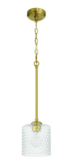 Claire 1 Light Mini Pendant in Satin Brass (20|60591-SB)