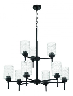Claire 9 Light Chandelier in Flat Black (20|60529-FB)