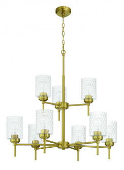 Claire 9 Light Chandelier in Satin Brass (20|60529-SB)