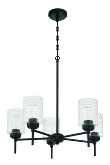 Claire 5 Light Chandelier in Flat Black (20|60525-FB)