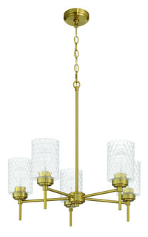 Claire 5 Light Chandelier in Satin Brass (20|60525-SB)