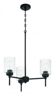 Claire 3 Light Chandelier in Flat Black (20|60523-FB)