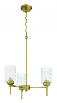 Claire 3 Light Chandelier in Satin Brass (20|60523-SB)