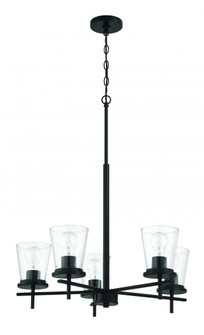 Connell 5 Light Chandelier in Flat Black (20|60425-FB)