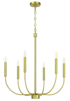 Traci 6 Light Chandelier in Satin Brass (20|59826-SB)