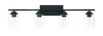 Clark 4 Light Vanity in Flat Black (20|20435FB4)