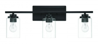 Clark 3 Light Vanity in Flat Black (20|20425FB3)