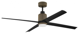 Presley 52'' 4-Blade Ceiling Fan in Modern Bronze w/ Flat Black Blades; Light Kit Included (optio (20|PRS52MBZ4)