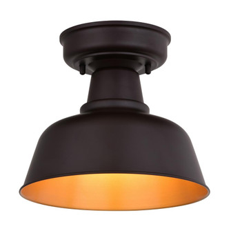 Cody 10.25-in. W Outdoor Semi-Flush Mount Oil Rubbed Bronze and Light Gold (51|T0770)