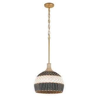 Zanzibar 14'' Soft Gold + Matte Black Pendant (205|ZAN-9003-SG-MK)