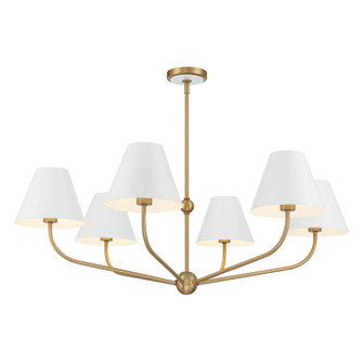 Xavier 40'' Vibrant Gold + White Chandelier (205|XAV-B9316-VG-WH)