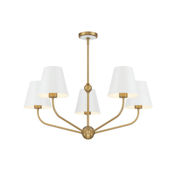 Xavier 28'' Vibrant Gold + White Chandelier (205|XAV-B9315-VG-WH)