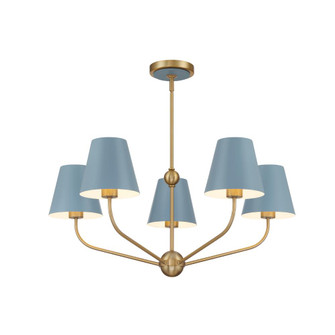 Xavier 28'' Vibrant Gold + Blue Chandelier (205|XAV-B9315-VG-BL)