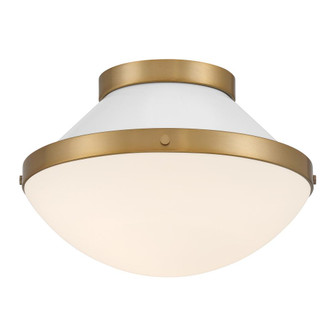 Xander 12.25'' Vibrant Gold + White Flush Mount (205|XAN-8001-VG-WH)