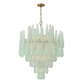 Ollie 33.25'' Aged Brass Chandelier (205|OLL-6008-AG-GR)