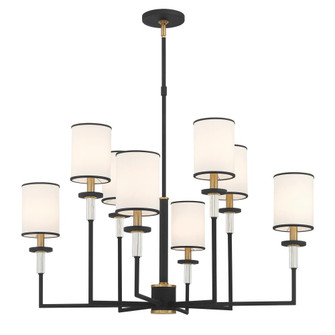 Hatfield 33.25'' Black Forged + Vibrant Gold Chandelier (205|HAT-478-BF-VG)