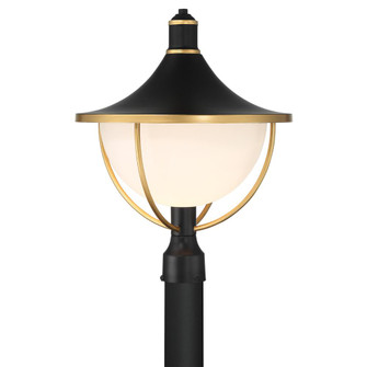 Atlas 16.5'' Matte Black + Textured Gold Outdoor Post (205|ATL-719-MK-TG)