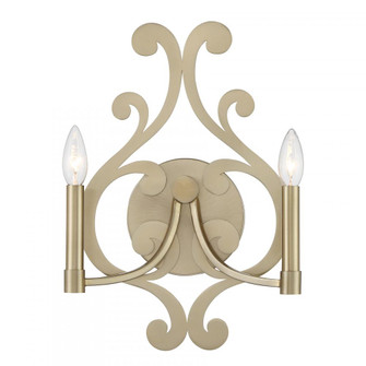 Lombard 2-Light Wall Sconce in Noble Brass (128|9-6094-2-127)