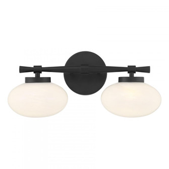 Barrow 2-Light Bathroom Vanity Light in Matte Black (128|8-1050-2-BK)