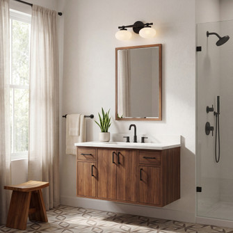 Barrow 2-Light Bathroom Vanity Light in Matte Black (128|8-1050-2-BK)