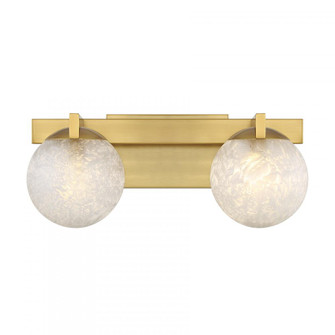 Darien 2-Light Bathroom Vanity Light in Warm Brass (128|8-1017-2-322)