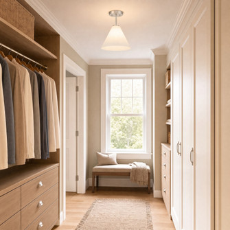 Blair 1-Light Mini-Pendant or Semi-Flush in Satin Nickel (128|7-4011-1-SN)