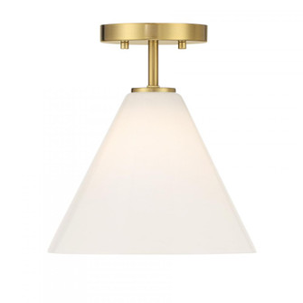 Blair 1-Light Mini-Pendant or Semi-Flush in Warm Brass (128|7-4011-1-322)