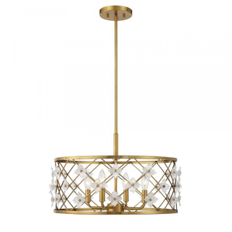 Bailey 4-Light Convertible Semi-Flush or Pendant in Warm Brass (128|6-8410-4-322)