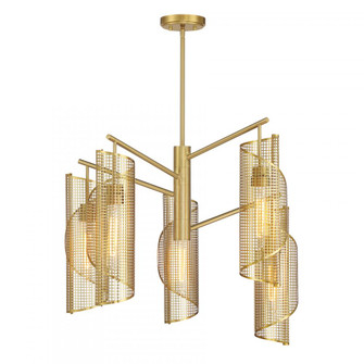 Hillbourne 5-Light Chandelier in Warm Brass (128|1-8032-5-322)
