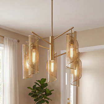 Hillbourne 5-Light Chandelier in Warm Brass (128|1-8032-5-322)