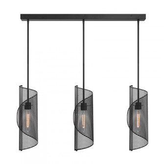 Hillbourne 3-Light Linear Chandelier in Matte Black (128|1-8031-3-89)